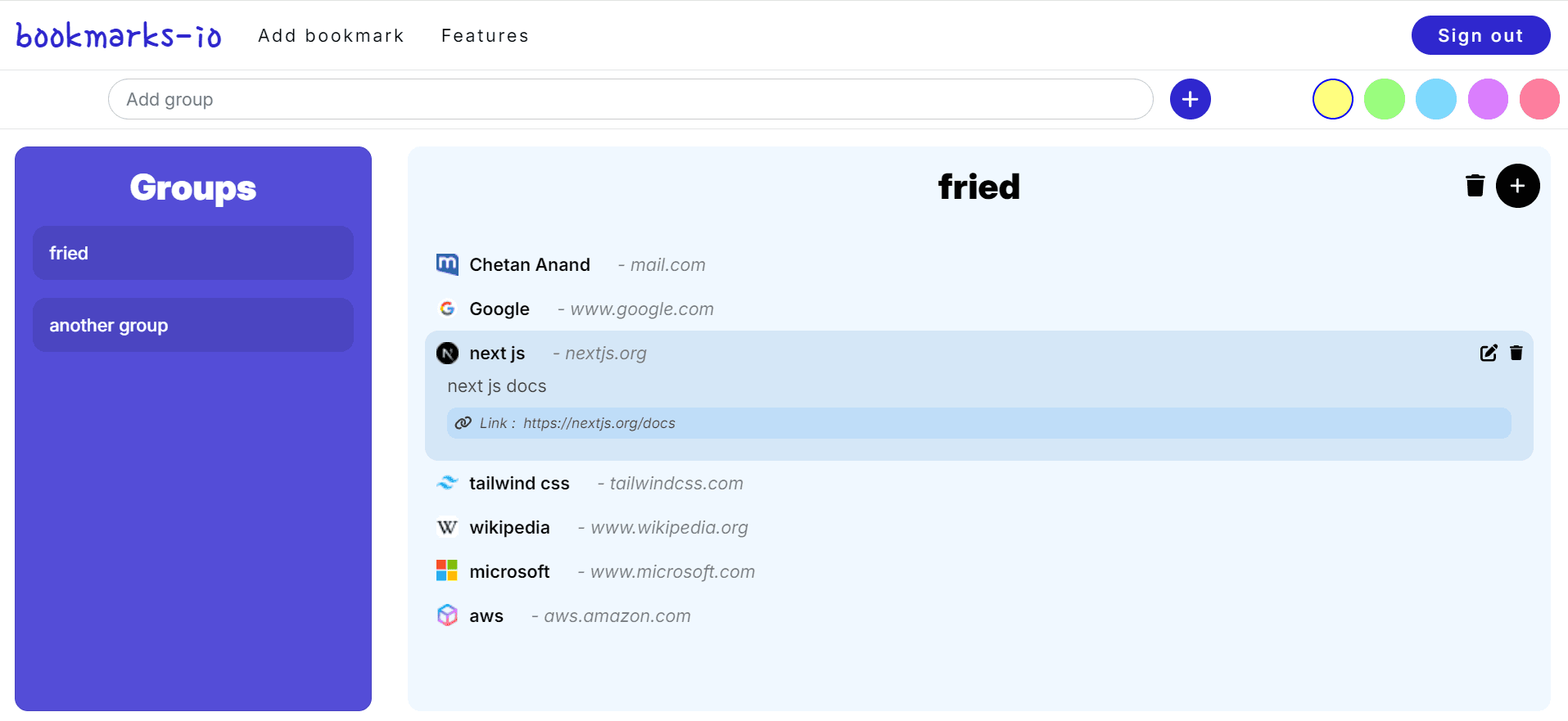 bookmarks-io screenshot